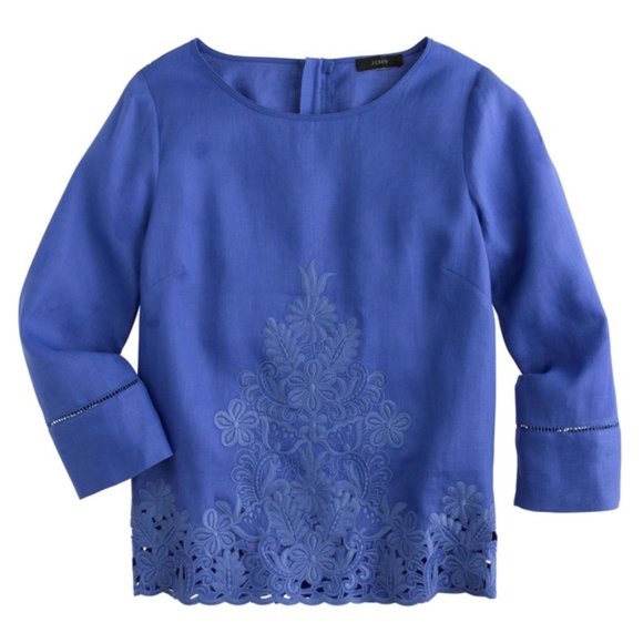 JCrew Linen Blouse - Picture 1 of 9